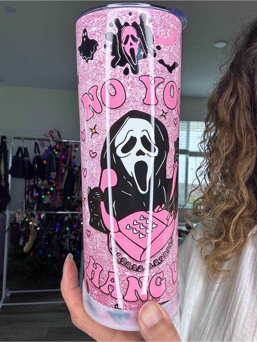 Ghostface Scream Pink tumbler 20 oz